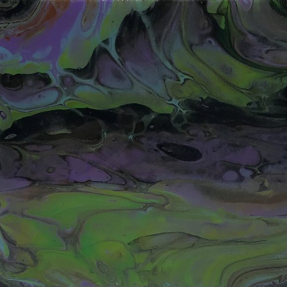 NWOT Fluid Art Abstract Painting, Acrylic Pour - Picture 12 of 15